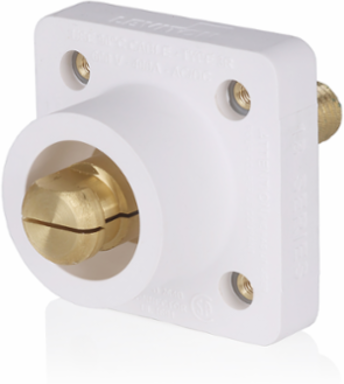 18 Series Male Receptacle, 90-Degree, #2 - 4/0 AWG, 1.125" Threaded Stud, Self-Clinching Nuts
