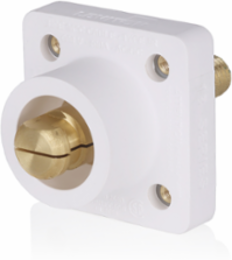 18 Series Male Receptacle, 90-Degree, #2 - 4/0 AWG, 1.125" Threaded Stud, Self-Clinching Nuts