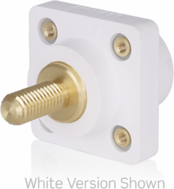 18 Series Male Receptacle, 90-Degree, #2 - 4/0 AWG, 1.125" Threaded Stud, Self-Clinching Nuts