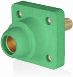18 Series Female Receptacle, 90-Degree, #2 - 4/0 AWG, 1.125" Threaded Stud, Self-Clinching Nuts