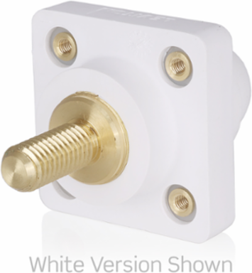 18 Series Female Receptacle, 90-Degree, #2 - 4/0 AWG, 1.125" Threaded Stud, Self-Clinching Nuts