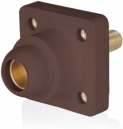 18 Series Female Receptacle, 90-Degree, #2 - 4/0 AWG, 1.125" Threaded Stud, Self-Clinching Nuts