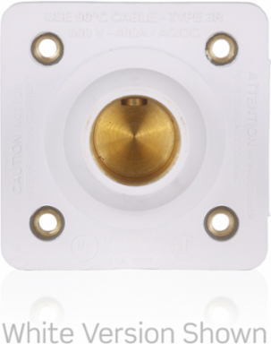 18 Series Female Receptacle, 90-Degree, #2 - 4/0 AWG, 1.125" Threaded Stud, Self-Clinching Nuts