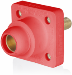 18 Series Female Receptacle, 90-Degree, #2 - 4/0 AWG, 1.125" Threaded Stud, Self-Clinching Nuts