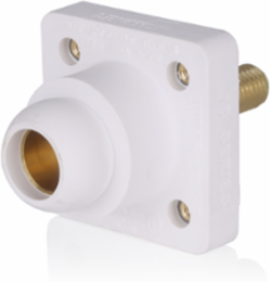18 Series Female Receptacle, 90-Degree, #2 - 4/0 AWG, 1.125" Threaded Stud, Self-Clinching Nuts