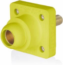 18 Series Female Receptacle, 90-Degree, #2 - 4/0 AWG, 1.125" Threaded Stud, Self-Clinching Nuts