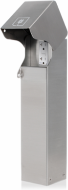 Power Pedestal Kit, Flush Hinge, Surface Mount