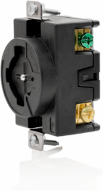 30 Amp 600 Volt Single Flush Receptacle, RoHS Compliant, 3-Pole 4-Wire