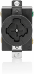 30 Amp 600 Volt Single Flush Receptacle, RoHS Compliant, 3-Pole 4-Wire