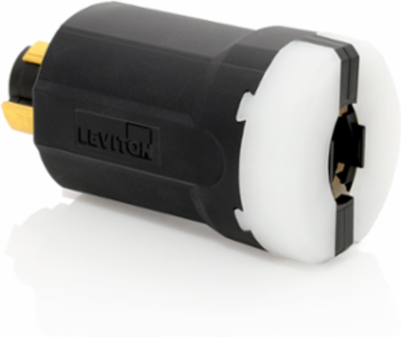 30 Amp Locking Plug, 600 Volt, Nylon Body, Brass Contacts