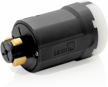 30 Amp Locking Plug, 600 Volt, Nylon Body, Brass Contacts