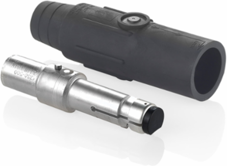 Male Plug 350-500 MCM Crimp Tube 600 Amp 600 Volt Black
