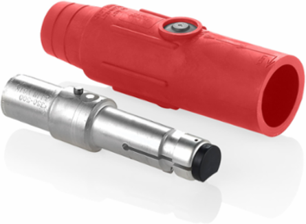 Male Plug 350-500 MCM, 600 Amp, 600 Volt, Crimped, Red