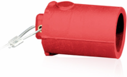 Female Cap Red, Shatter-Proof Thermoplastic for Temporary Power Applications