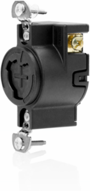 20 Amp Flush Mount Locking Receptacle, Industrial Grade, 125 Volt