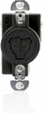 20 Amp Flush Mount Locking Receptacle, Industrial Grade, 125 Volt