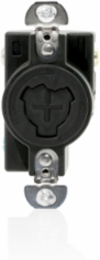 20 Amp Flush Mount Locking Receptacle, Industrial Grade, 125 Volt