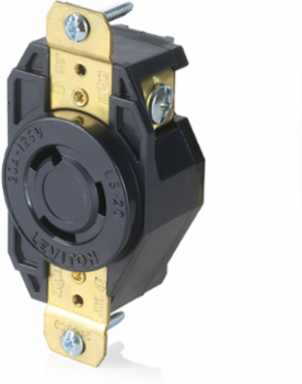 20 Amp 125 Volt Locking Receptacle NEMA L5-20R Industrial Grade