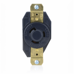 20 Amp 125 Volt Locking Receptacle NEMA L5-20R Industrial Grade