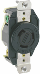 20 Amp 250 Volt NEMA L6-20R Industrial Grade Flush Mount Locking Receptacle