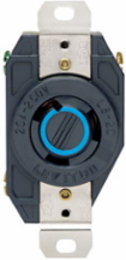 Industrial Grade 20 Amp 250 Volt NEMA L6-20R Flush Mount Locking Receptacle