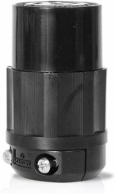 Locking Connector 20 Amp 250 Volt NEMA L6-20R Industrial Grade Black