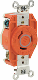 20 Amp 277 Volt NEMA L7-20R Flush Mount Locking Receptacle, Industrial Grade