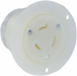 20 Amp, 277 Volt, Flanged Outlet Locking Receptacle, Industrial Grade