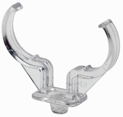 Snap-In Lamp Support Clip for 2G11 Base Fluorescent Lamp, Horizontal Mount, Clear