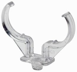 Snap-In Lamp Support Clip for 2G11 Base Fluorescent Lamp, Horizontal Mount, Clear