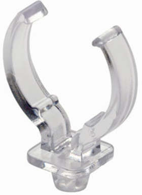Snap-In Lamp Support Clip for 2G11 Base Vertical Mount Fluorescent Lampholder, Clear Polycarbonate