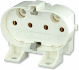 2G11 Base 4-Pin Horizontal Fluorescent Lampholder with Internal Shunt, 600 Volt