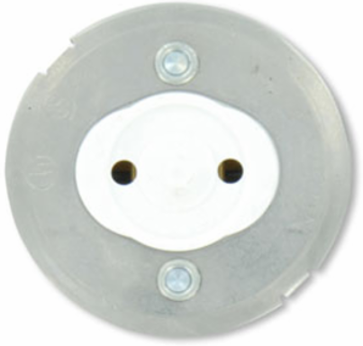 Medium Base Bi-Pin Fluorescent Lampholder, Snap-In, 660W, 600 Volt, White