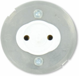 Medium Base Bi-Pin Fluorescent Lampholder, Snap-In, 660W, 600 Volt, White
