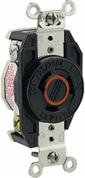 20 Amp Flush Mount Locking Receptacle NEMA L10-20R 125/250 Volt
