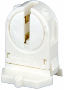 T5 Bi-Pin Fluorescent Lampholder, Low Profile, 120W, Snap-In, White
