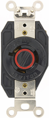 20 Amp Flush Mount Locking Receptacle, 480 Volt, NEMA L12-20R, Industrial Grade