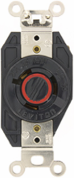 20 Amp Flush Mount Locking Receptacle, 480 Volt, NEMA L12-20R, Industrial Grade
