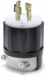 Industrial Grade Locking Plug, 20 Amp, 125/250 Volt, NEMA L14-20P