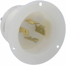 20 Amp Locking Receptacle, NEMA L14-20P, 125/250 Volt, Nylon Construction