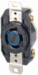 20 Amp 250 Volt Flush Mount Locking Receptacle, NEMA L15-20R, 3-Phase