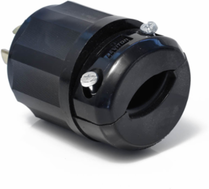 Locking Plug 20 Amp 250 Volt, NEMA L15-20P, 3-Phase, Impact Modified Nylon