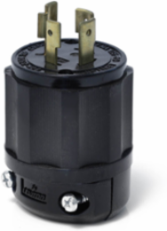 Locking Plug 20 Amp 250 Volt, NEMA L15-20P, 3-Phase, Impact Modified Nylon