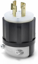 Locking Plug, 20 Amp, 250 Volt, NEMA L15-20P, Impact Modified Nylon Construction