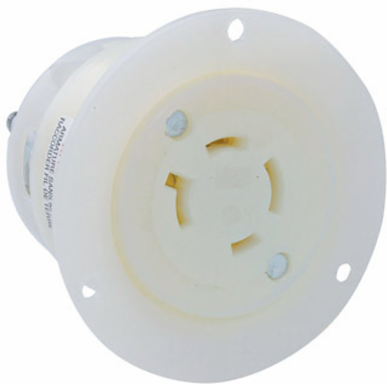Locking Flanged Outlet 20 Amp 480 Volt NEMA L16-20R Industrial Grade