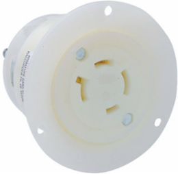 Locking Flanged Outlet 20 Amp 480 Volt NEMA L16-20R Industrial Grade