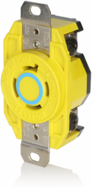 20 Amp 250 Volt Flush Mount Locking Receptacle NEMA L15-20R, Corrosion Resistant