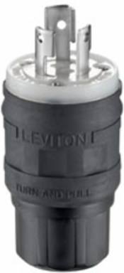 Wetguard Watertight Locking Plug, 15 Amp, NEMA L5-15P, IP69K, 125 Volt