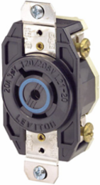 20 Amp 3-Phase Locking Receptacle 120/208 Volt NEMA L21-20R, Industrial Grade