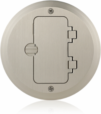 15 Amp 1-Gang Floor Box Assembly, Commercial Grade, Tamper-Resistant, Self-Grounding